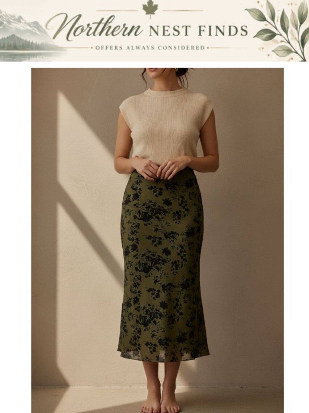 Allegra K Mesh Fishtail Skirt Women Floral Bodycon Mermaid Midi